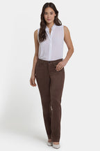 Marilyn Straight Pants In Petite - Coffee Bean