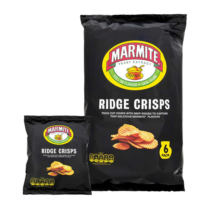 Marmite Ridge Crisps 6 x 25g