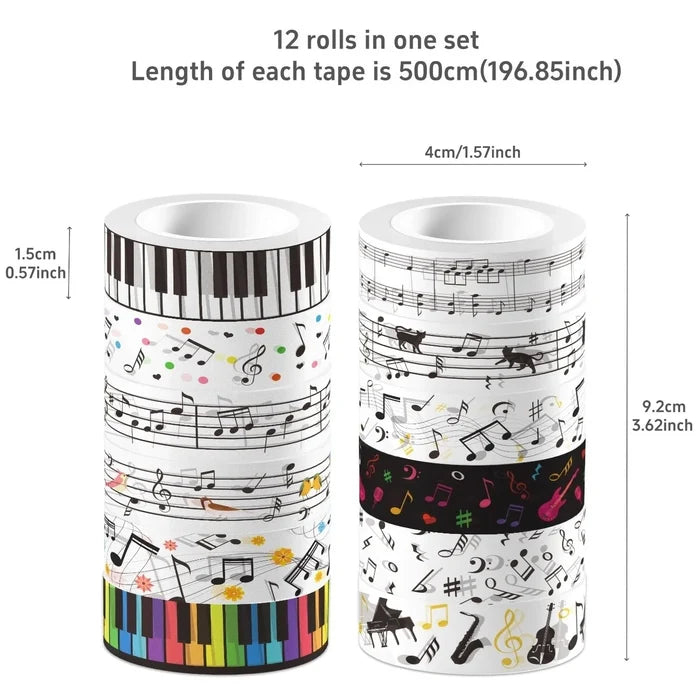 Melody Notes Washi Tape Collection – Musical Edition - Original Kawaii Pen