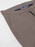 Men's Cotton Lycra Regular Fit Pant Brown