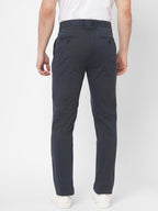 Men's Cotton Lycra Slim Fit Pants Navy