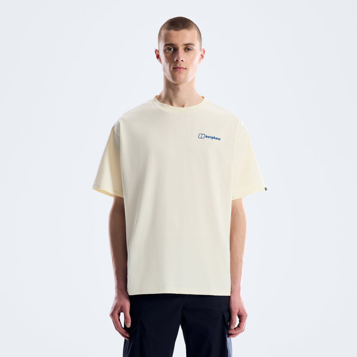 Men's Geo Mountain Tee - Cream