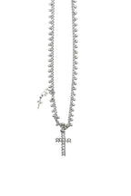 【MIAE ミエ】[Pink orchid house] Dot cross necklace