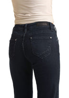 W8M4164 Women's dark wash jeans, back view