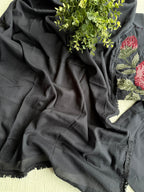 Midnight blueish black pure cotton Ready suit set