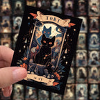 Midnight Feline Fantasy Stickers - Original Kawaii Pen