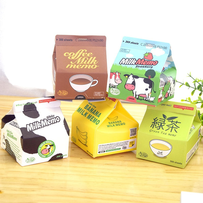Milk Box Memo Pads (230 Pcs Pack) - Original Kawaii Pen