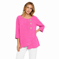 Mineral Wash Cotton Tunic in Fuchsia - CG102-FS