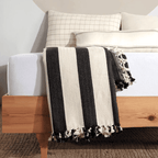 Minimalist 100% Cotton Throw Blankets & Bedspreads: Mustard / Throw Size: 51x79 inch