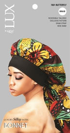 M&M Qfitt  LUX - Luxury Silky Satin Pattern Bonnet - Braid # 7031Afro - 6/packs - Palms Fashion Inc.
