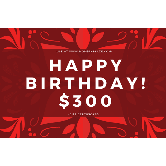 Modern Blaze Birthday Gift Cards - detail view