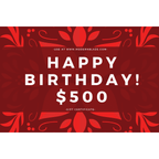 Modern Blaze Birthday Gift Cards - installation view