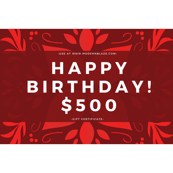 Modern Blaze Birthday Gift Cards - installation view