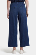 Mona Wide Leg Trouser Ankle Jeans - Ibiza Blues