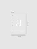 Monogram Vellum Planner Dashboard A in Pocket displayed on a neutral background.