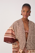 Multicolor Solsticio Front Ties Side Slit Kimono_6