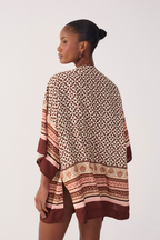 Multicolor Solsticio Front Ties Side Slit Kimono_8