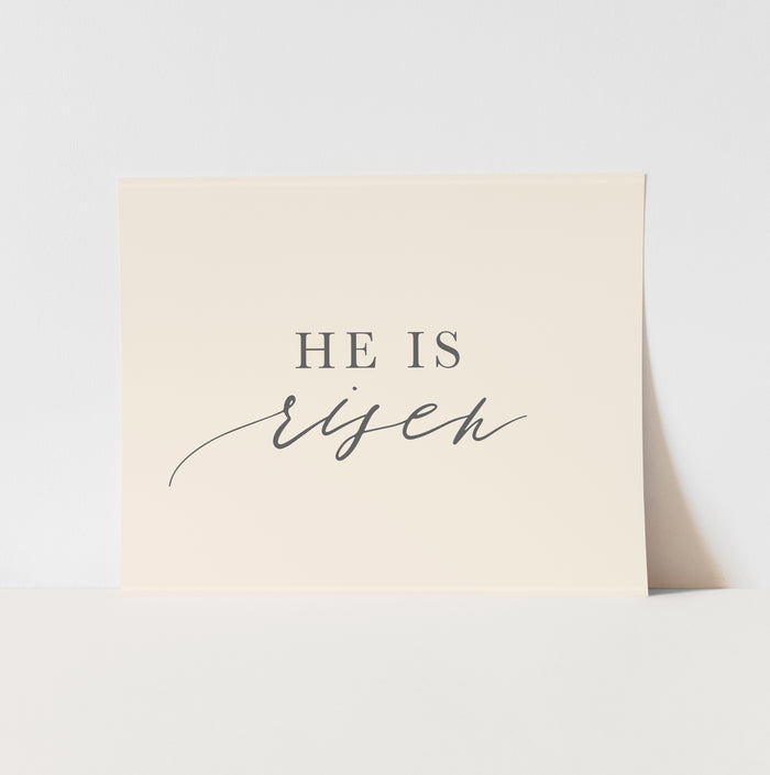 {Neutral} He is Risen Art Print