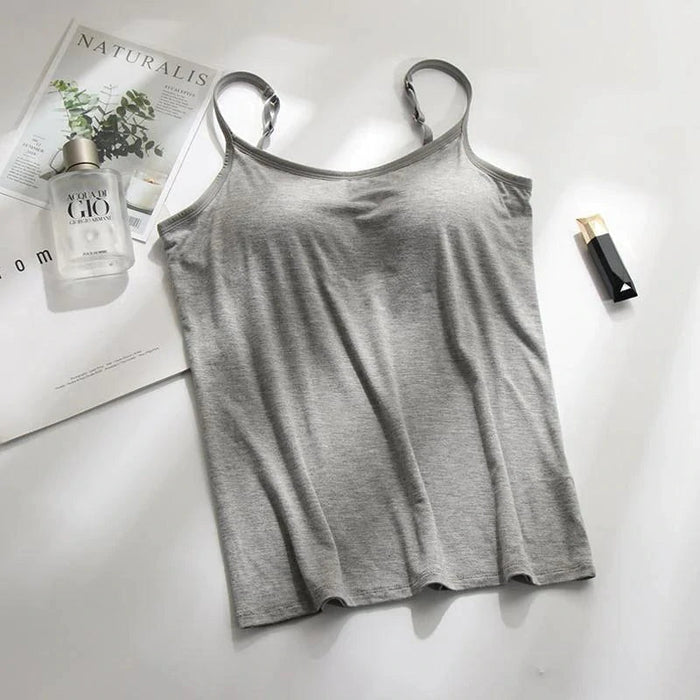 Noura - Camisole avec soutien-gorge intégré et coussin
