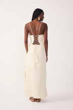 Off-White Flor Do Oceano Side Slit Maxi Dress_7