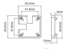 Offset 90 Degrees notched cap - extended lip, semi frameless post cap - Image 3