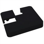 Offset 90 Degrees notched cap - extended lip, semi frameless post cap - Image 6