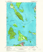 Old Map of Anacortes, Washington by USGS, 1951 – Fidalgo Island, Guemes Island & Rosario Strait