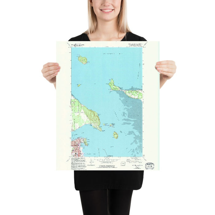Old Map of Anacortes, Washington by USGS, 1973 – Fidalgo Island, Guemes Island & Deception Pass