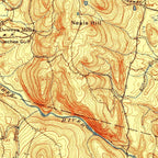 Old Map of Hanover, New Hampshire by USGS, 1908 – Dartmouth College, Quechee & Connecticut River