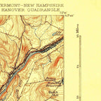 Old Map of Hanover, New Hampshire by USGS, 1908 – Dartmouth College, Quechee & Connecticut River