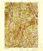 Old Map of Ludlow, Vermont by USGS, 1932 – Okemo Mountain, Lake Rescue & Black River