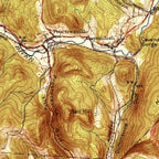 Old Map of Ludlow, Vermont by USGS, 1932 – Okemo Mountain, Lake Rescue & Black River