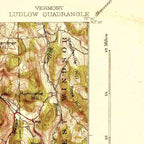 Old Map of Ludlow, Vermont by USGS, 1932 – Okemo Mountain, Lake Rescue & Black River