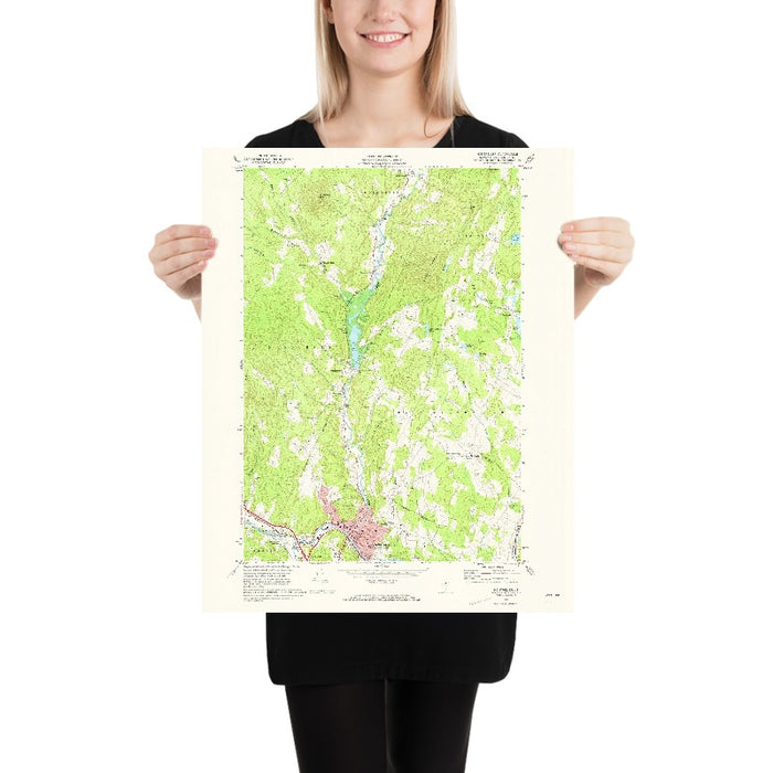 Old Map of Montpelier, Vermont by USGS, 1968 – East Montpelier, Worcester & Middlesex