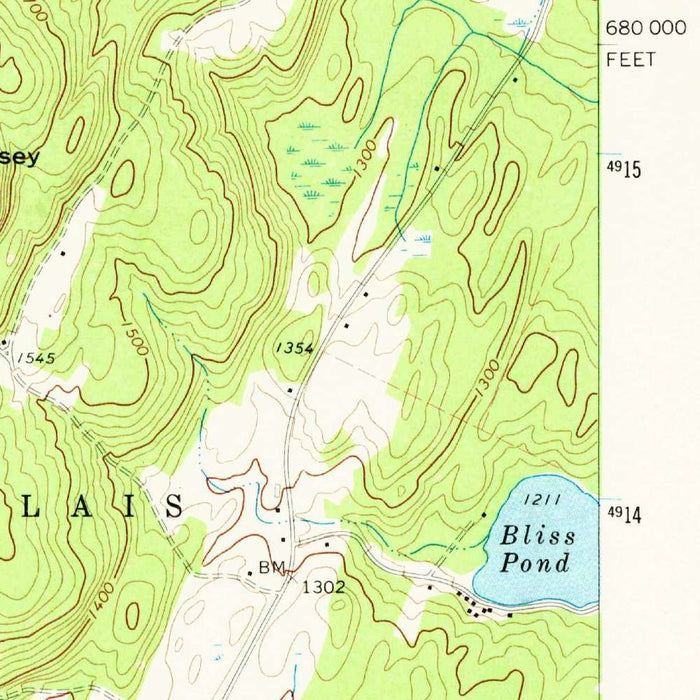 Old Map of Montpelier, Vermont by USGS, 1968 – East Montpelier, Worcester & Middlesex