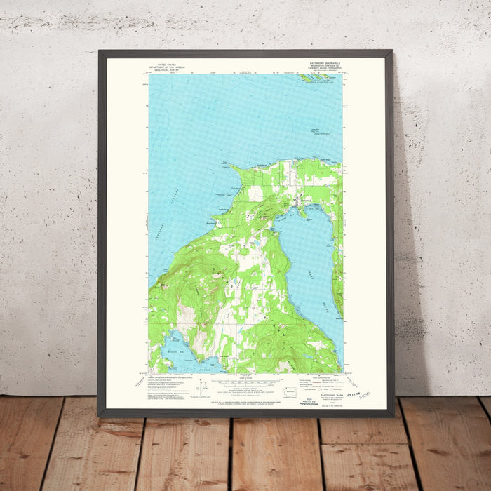 Old Map of Orcas Island, Washington by USGS, 1977 – Eastsound, Rosario & Deer Harbor