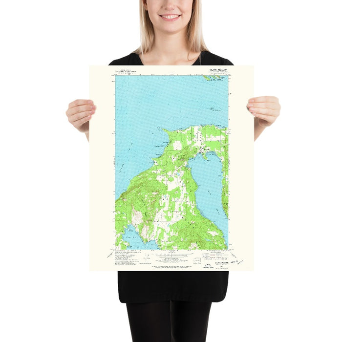 Old Map of Orcas Island, Washington by USGS, 1977 – Eastsound, Rosario & Deer Harbor