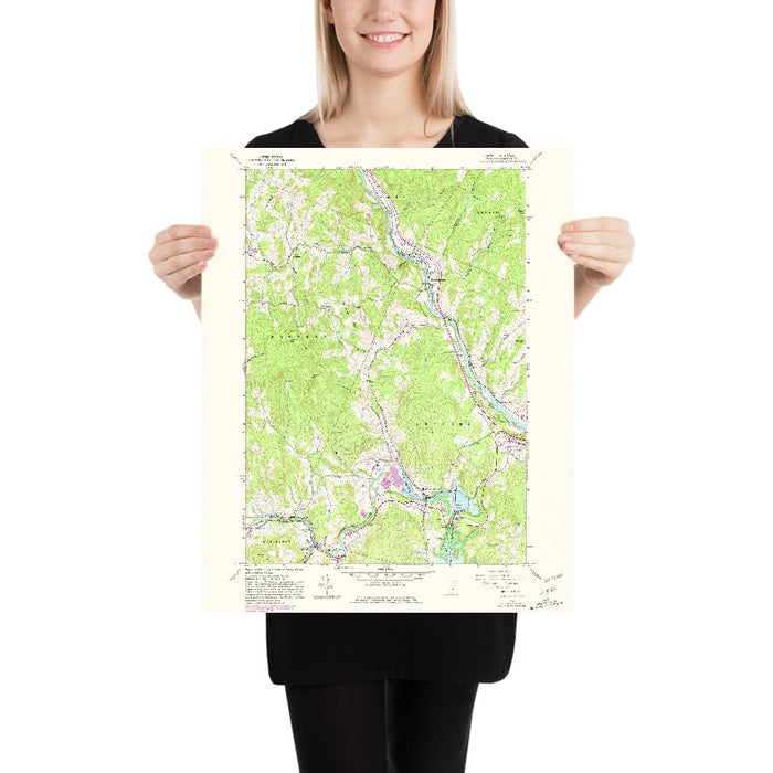 Old Map of Quechee, Vermont by USGS, 1959 – Hartford, Woodstock & Quechee Gorge