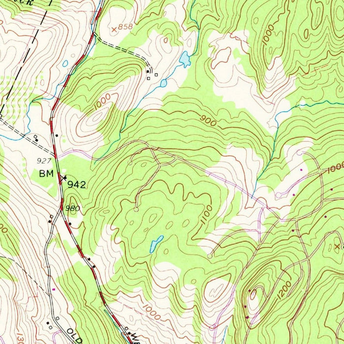 Old Map of Quechee, Vermont by USGS, 1959 – Hartford, Woodstock & Quechee Gorge