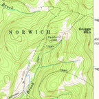 Old Map of Quechee, Vermont by USGS, 1959 – Hartford, Woodstock & Quechee Gorge