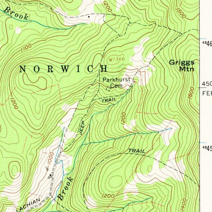 Old Map of Quechee, Vermont by USGS, 1959 – Hartford, Woodstock & Quechee Gorge