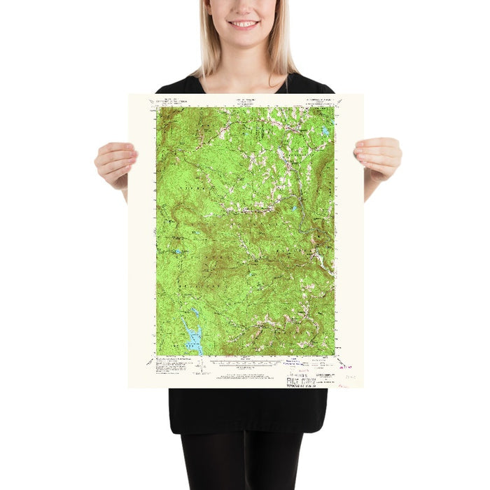 Old Map of Stratton, Vermont by USGS, 1957 – Londonderry, Jamaica & Green Mountains
