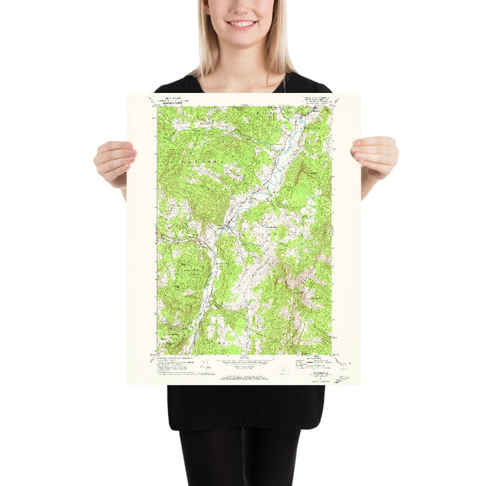 Old Map of Waitsfield, Vermont by USGS, 1970 – Mad River, East Waitsfield & Long Trail