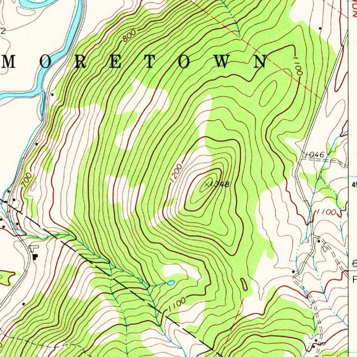 Old Map of Waitsfield, Vermont by USGS, 1970 – Mad River, East Waitsfield & Long Trail