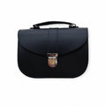 Olympia Handmade Leather Bag - Black - Bascora