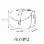 Olympia Handmade Leather Bag - Black - Bascora