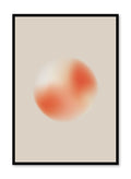 Minimalist design poster by Opposite Wall with Orange Creamsicle abstract graphic design of orange peach circle blend