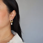 Pearl Halo Bow Earrings