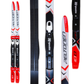 A product picture of the Peltonen Delta Jr Step Classic Skis + BASIC NNN Bindings & Holders