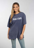 Penn State Nittany Lions Unisex Ink Oversized Mineral wash T-Shirt with Lived-in feel and look, short sleeve, crew neck and drop shoulders